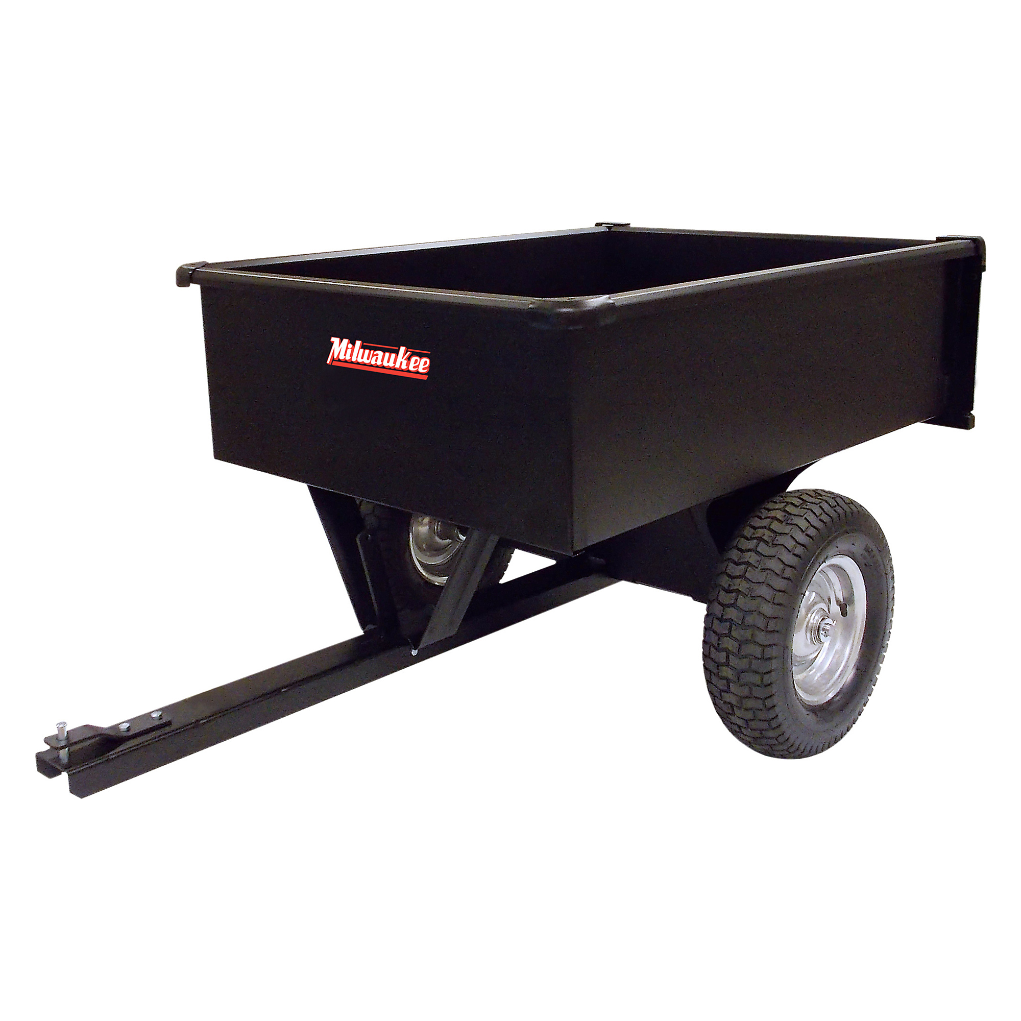 Milwaukee Steel Dump Cart — 900-Lb. Capacity, High-Profile Tailgate, Pneumatic Tires, Model# LDT1002PRM